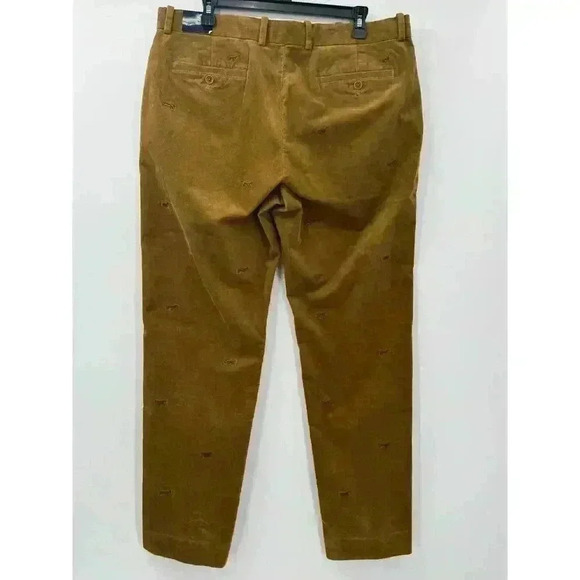 Brooks Brothers Men's Milano Fit Corduroy Pants Brown 36x32 Embroidered Horses - Picture 7 of 7